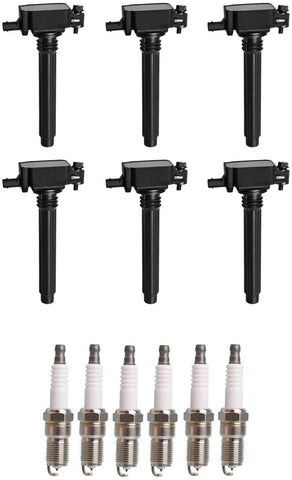 ENA Platinum Spark Plug Ignition Coil Set of 6 Compatible with 2011-2019 Chrysler 200 300 Town&Country & 2011-2014 Dodge Avenger Challenger UF648