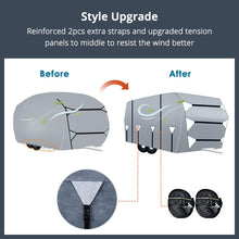 KING BIRD Upgraded Travel Trailer RV Cover, Extra-Thick 5 Layers Anti-UV Top Panel, Durable Camper Cover, Fits 22'- 24' Motorhome -Breathable, Waterproof, Rip-Stop with 2Pcs Straps & 4 Tire Covers