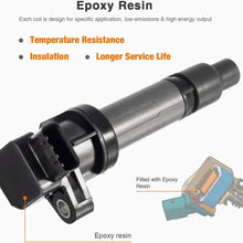 QYL 8Pcs Ignition Coil Pack Replacement for Buick Lucerne Cadillac SRX STS XLR DeVille Pontiac Bonneville V8 4.6L UF564 12594176 12670154 099700-0940 C564