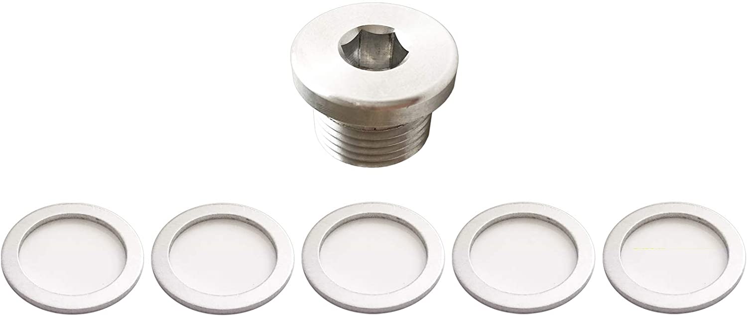 5 Prime Ave Crush Aluminum Oil Drain Plug Gasket Washers Compatible With Selected 911 Boxster Cayenne Cayman Panamera