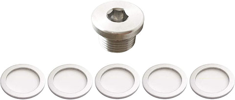 5 Prime Ave Crush Aluminum Oil Drain Plug Gasket Washers Compatible With Selected 911 Boxster Cayenne Cayman Panamera