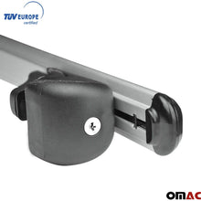 Silver Aluminum Roof Top Wing Bar Cross Bars Cargo Rack - Luggage, Ski, Kayak Carrier | 165 LBS / 75 KG Load Capacity - Set 2 Pcs | Fits Ford Flex 2009-2019