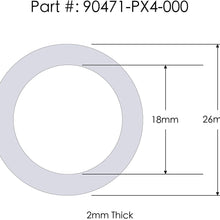 Prime Ave Automatic Transmission Drain Plug Aluminum Washers 18mm For Acura & Honda Part# 90471-PX4-000 (Pack of 20)