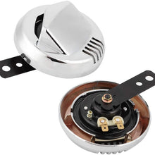 Senyar Motorcycle Horn, Aluminium Alloy Vintage Motorcycle Electric Horn Loudspeaker Super Loud 12V 2A 110dB Accessory