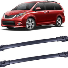 LUJUNTEC 42” Aluminum Roof Mounted Roof Rack Cross Bar Set Fit for 2011-2020 for Sienna Top Rail Carries Luggage Carrier