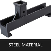 Mophorn Heavy Duty Trailer Hitch Receiver, Standard 2 Inch Hitch Receiver, Forklift Skid Steer Adapter Forklift Panel Towing Attachment, in Black and Steel