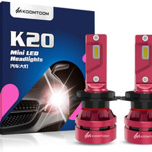 KOOMTOOM Mini Led Headlight Bulbs H7 Led Bulbs Kits 6000K 400% Brightness Headlight/DRL CREE Chip 360 Degree Adjustable Beam Pattern 55W 12000Lm