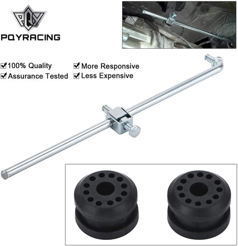 PQY 52105555AA Transfer Case Shifter Control Linkage + 68078974AA Bushing kit Compatible with 2002-2005 Dodge Ram 4x4