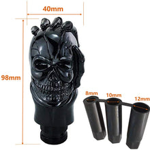 Lunsom Skull Shifter Knob Hand Bone Resin Car Transmission Shifter Stick Handle Head Fit Universal Automatic Manual Vehicle (Black)