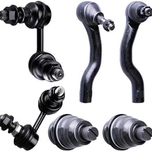 INEEDUP NEW 6 Set of Lower Ball Joints Outer Tie Rod Ends Front Sway Bar End Links Compatible with for 2005-2012 Nissan Pathfinder 2005-2012 Nissan Xterra 2009-2012 Suzuki Equator