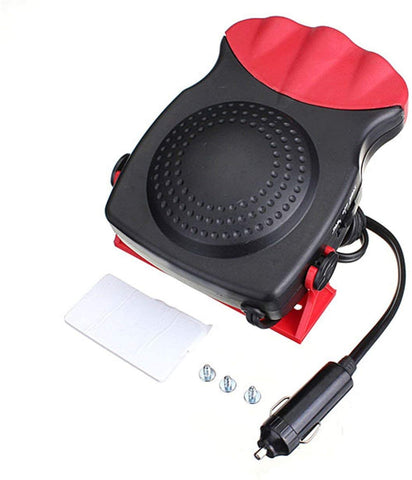 JullyCAnnice 2 in 1 12V 150W Auto Car Heater Portable Heating Fan with Swing-Out Handle Windscreen Defroster Dashboard Driving Demister
