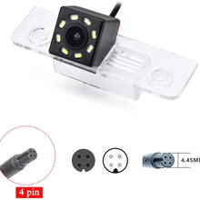 eHANGO Car Rear View Camera with 4 Pin to RCA Cable Bracket License Plate Lights Housing Mount for Ford Mondeo/Ford Fusion/Ford Fiesta/Ford Classic/Ford Ikon/Ford Flex (12 LED Angle)