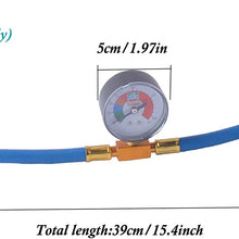 R1234YF Refrigerant Charge Hose Kit, R-1234YF AC refrigerant Can Hose with Gauge, 1/2 Acme LH Can Opener Tap And R1234YF Low Side Adapter