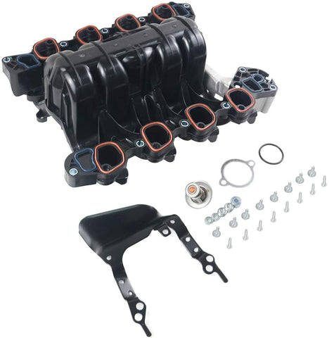 615-175 Upper Intake Manifold with Gaskets for 2001-2011 Fo-rd Crown Victoria Mustang Explorer Lincoln Town Car Mercury Grand Marquis Mountaineer V8 4.6L 9W7Z9424A GELUOXI