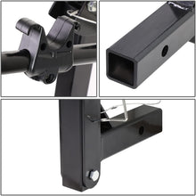 2 Inches Hitch Fold-Up Mount Rear Trailer Bicycle/Bike Rack Carrier Storage (Powdered Coated Black)