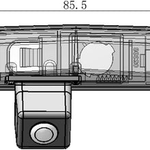 Misayaee Rear View Back Up Reverse Parking Camera in License Plate Lighting Night Version (NTSC) for RAV4 (13-15)/Venza(08-14)/ Matrix (08-14) / Prius V C (01-14)/ CT200H (11-15)