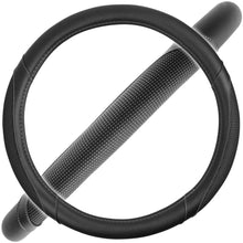 Motor Trend SW-808-WH White Steering Wheel Cover - Dotted Comfort Polyester Grip on Stitched Synthetic Leather