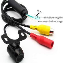 Backup Camera for Car Casoda Wide View Angle 2-in-1 Universal Car Front Side Rear View Camera,2 Installation Options Removable Guildlines,Mirror Non-Mirror Image,12V Only