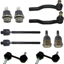 Detroit Axle - Complete 10pc Front Suspension Kit for 2004-2014 Nissan Titan All (4) Front Upper & Lower Ball Joints, All (4) Inner & Outer Tie Rods, 2 Front Sway Bar Links