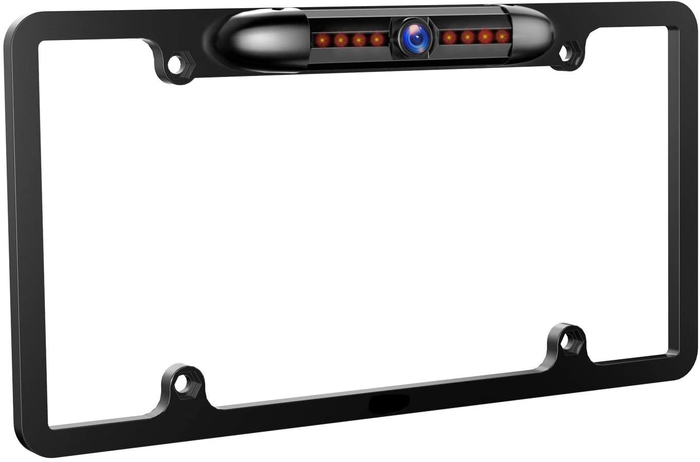 License Plate Rear View Backup Camera Reverse Parking Back Camera 8 IR LED Night Vision Waterproof 170° Viewing Angle Universal Car License Plate Frame Mount for Cars Easy to Install