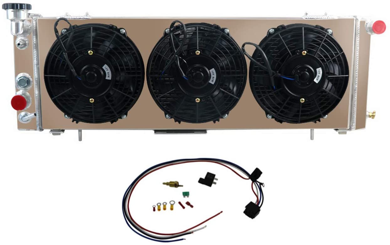 Primecooling 52MM 3 Row Core Aluminum Radiator +3X9