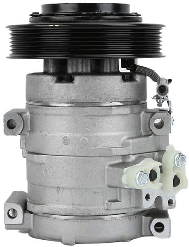 Air Conditioner Compressor, Automotive A/C Air Conditioning Compressor Assembly Replacement Fit for Toyota Corolla Matrix 2003-2008 L4 1.8L 10S15L, Replaces Part# CO27000C
