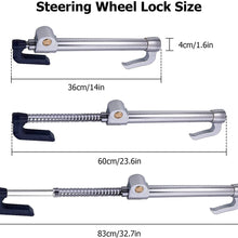 Universal Car Anti-Theft Lock Steering Wheel Brake Lock Double Protection Car Clutch Pedal Lock for Car SUV, Adjustable Length 3 Keys