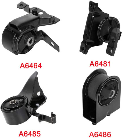 LUJUNTEC Engine Motor Mount front rear Trans Motor Kit Set of 4 Torque Strut Mount Replacement for 2001 2002 2003 Mazda Protege 2.0L/1.6L