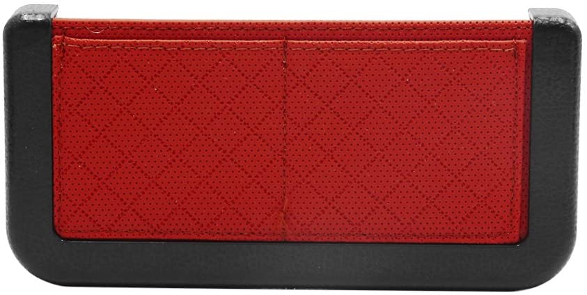 uxcell Faux Leather Plastic Red Car Phone Pen Storage Holder Bag Pocket Organizer