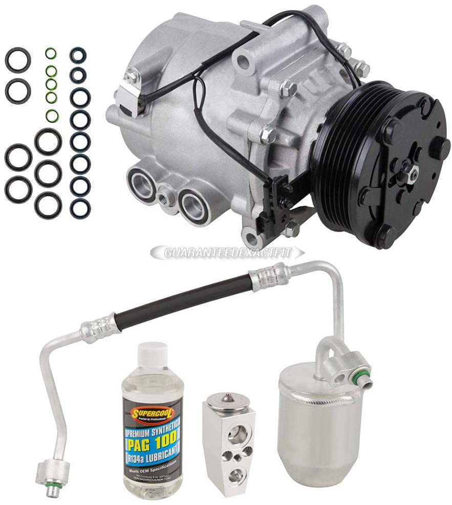 AC Compressor & A/C Kit For Saturn Vue 3.5L V6 2006 2007 - Includes Drier Filter, Expansion Valve, PAG Oil & O-Rings - BuyAutoParts 60-81286RK New