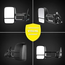 OCPTY Towing Mirrors Manual Telescoping Upgrade Left and Right Tow Mirrors for 1999-2006 for Chevy Silverado for GMC Sierra 1500 2500 3500 62073-74G