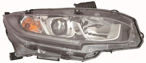KarParts360: For 2016 2017 2018 HONDA CIVIC Head Light Assembly Passenger Side w/Bulbs (Black Housing) Replaces HO2503173 CAPA Certified