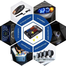 12 Way Blade Fuse Box Block Holder Indicator Auto Marine 12V 32V Waterproof Motorcycle Car Professional Parts (Color : Black)