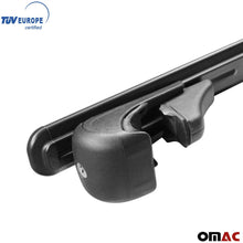 OMAC Roof Racks Lockable Cross Bars Carrier Cargo Racks Rail Aluminium with TUV Fits Black Set 2 Pcs for Porsche Cayenne 2011-2017