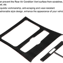 Car Rear Air Conditioning Vent Frame Cover, Air Condition AC Outlet Vents Interior Trim Stickers, Carbon Fiber Car Rear Air Condition Vent Decoration Fit for A6 2005 2006 2007 2008 2009 2010 2011