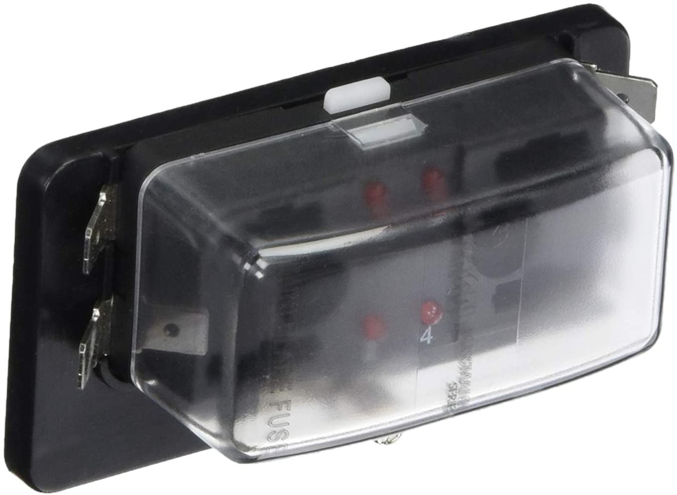 Bussmann FP-ATM-04ID Fuse Panel (4 Pole Automotive ATM with LED Indicators and Clear Cover), 1 Pack