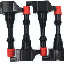 HZTWFC 8 Pack Rear and Front Ignition Coil Compatible for Honda Civic 7 8 VII VIII JAZZ FIT 2 3 II III 1.2 1.3 1.4 30520-PWA-003 30521-PWA-003