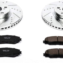 Power Stop K4669 Front Brake Kit with Drilled/Slotted Brake Rotors and Z23 Evolution Ceramic Brake Pads