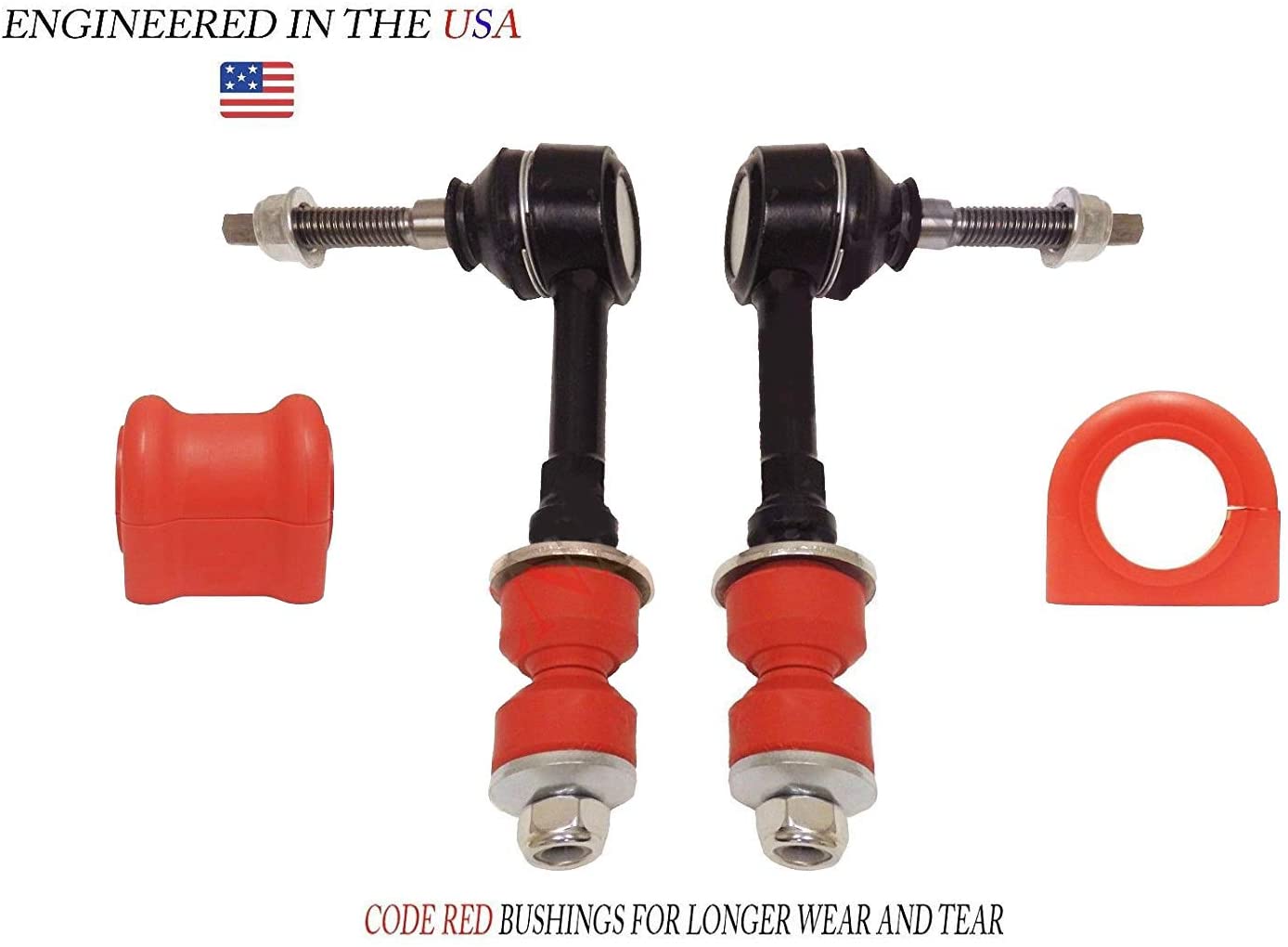 Suspension Dudes 4PC Front Sway Bar Links+Bushings Dodge Ram 1500 2500 3500 4x4 HD