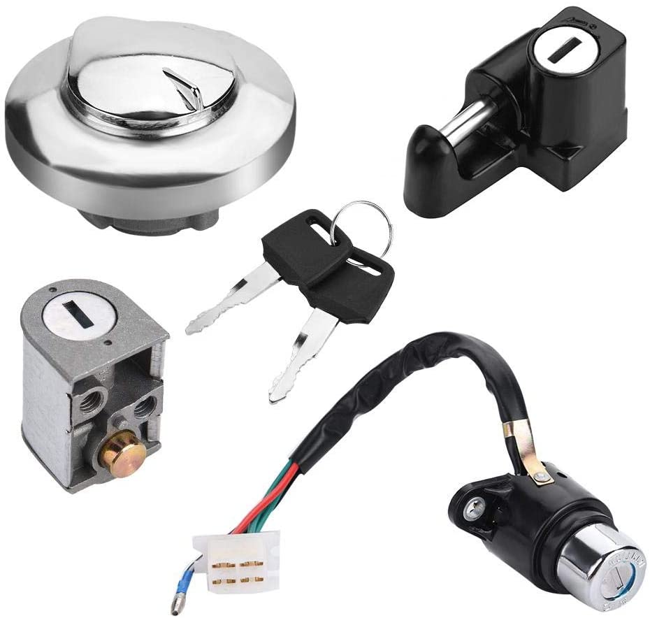 Ignition Lock, Motorcycle Ignition Switch Fuel Gas Cap Seat Lock Keys for Honda CMX250 Rebel 1985-2014 CA125