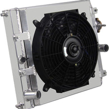 ALLOYWORKS 2 Row Aluminum Racing Radiator Fan Shroud Kit for 92-00 Honda Civic EK EG/ 93-97 DEL SOL Manual Transmission