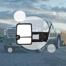 ZENITHIKE Tow Mirrors with Driver and Passenger Side Power Operation Heated Turn Signal Parallel Auxiliary Light Towing Mirrors Compatible with 2007-2017 T-oyota Tundra Truck