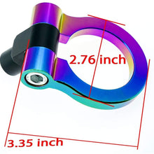 Xotic Tech Neo Chrome JDM Sporty CNC Aluminum Front Bumper Tow Hook for Mazda CX-5 2013-2018, Fit Mazda MX-5 Miata 2016-2018