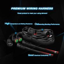 Nilight 16AWG DT Connector Wiring Harness Kit LED Light Bar 12V On Off Switch Power Relay Blade Fuse for Off Road Lights LED Work Light-2 Leads,2 Years Warranty