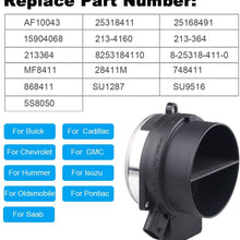JDMON AF10043 Mass Air Flow Sensor Meter MAF for Chevy Silverado/Suburban 1500/2500/Tahoe, for Cadillac Escalade ESV/EXT 5.3L/ 6.0L,for GMC Sierra 1500/Yukon/Envoy,Replaces 25168491, 25318411,15904068