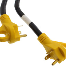 ABN Plug Y Adapter, (2) 30 Amp Male 3 Prong to (1) 50 Amp Female 4 Prong, RV Camper Generator Electrical Power Converter