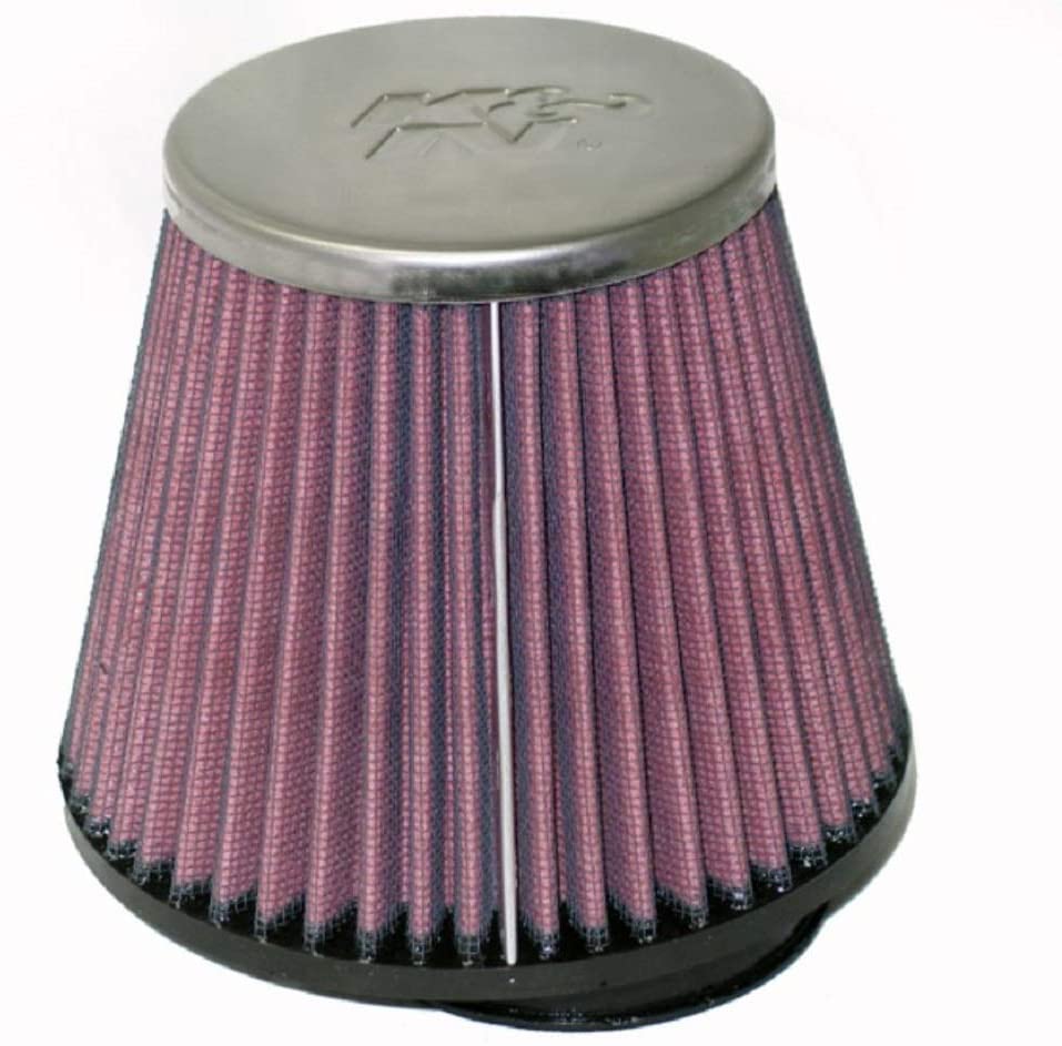 K&N Universal Clamp-On Air Filter: High Performance, Premium, Replacement Filter: Flange Diameter: 2.375 In, Filter Height: 4.40625 In, Flange Length: 0.75 In, Shape: Oval Straight, RC-70032