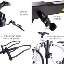 KAC Overdrive Sports K4 2” Hitch Mounted Rack 4-Bike Platform Style Carrier for Standard, Fat Tire, and Electric Bicycles – 60 lbs/Bike Heavy Weight Capacity - Smart Tilting – RV Use Prohibited