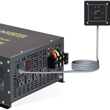 WZRELB 6000W 24V 120V Pure Sine Wave Power Inverter 4 AC Outlets Wired Remote Control,RV, Camping