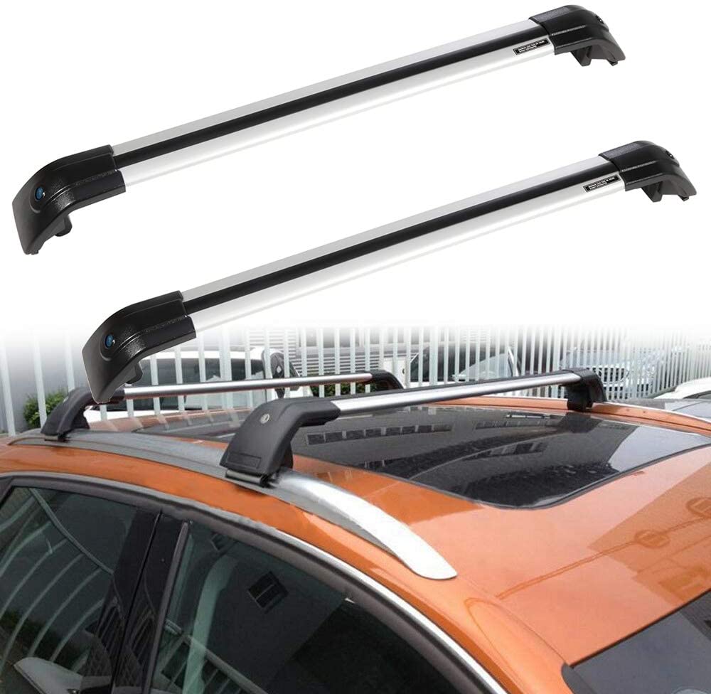 ROADFAR Roof Rack Aluminum Top Rail Carries Luggage Carrier Fit